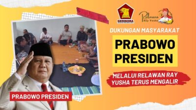 Dukungan masyarakat Prabowo Presiden Melalui Relawan Ray Yusha Terus Mengalir