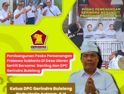 Pembangunan Posko Pemenangan Prabowo Subianto Di Desa Ularan Seririt Bersama Ranting dan DPC Gerindra Buleleng