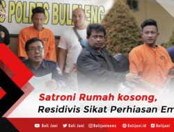 Satroni Rumah Kosong, Residivis Sikat Perhiasan Emas