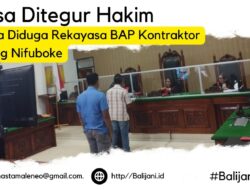 Jaksa Ditegur Hakim Karena Diduga Rekayasa BAP Kontraktor Embung Nifuboke