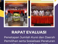 Rapat Evaluasi Penetapan Jumlah Kursi dan Daerah Pemilihan serta Sosialisasi Peraturan KPU Nomor 10 Tahun 2023