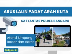 Arus Lalin Padat Arah Kuta, Sat Lantas Polres Bandara Atensi Simpang Radar dan Harris