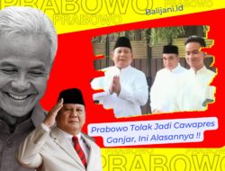 Prabowo Tolak Jadi Cawapres Ganjar, Ini Alasannya !!