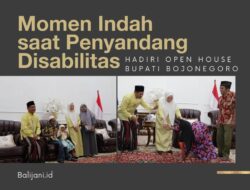 Momen Indah saat Penyandang Disabilitas Hadiri Open House Bupati Bojonegoro