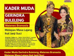 Kader Muda Gerindra Buleleng, Maleneo Bramasta Melepas Masa Lajang Ikat Janji Suci