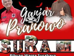Ribuan Warga Surabaya Sambut Ganjar Pranowo