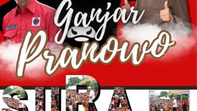 Ribuan Warga Surabaya Sambut Ganjar Pranowo