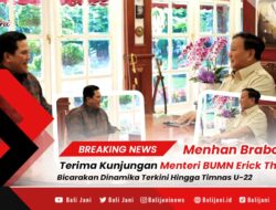 Menhan Prabowo Terima Kunjungan Menteri BUMN Erick Thohir, Bicarakan Dinamika Terkini Hingga Timnas U-22