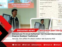 Berawal dari Skripsi, Mahasiswa FH Unud Daftarkan Tari Pendet Memendak Sebagai Ekspresi Budaya Tradisional