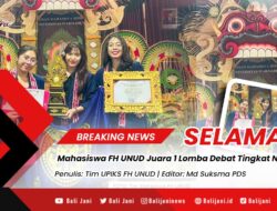 Selamat Mahasiswa FH UNUD Juara 1 Lomba Debat Tingkat Nasional