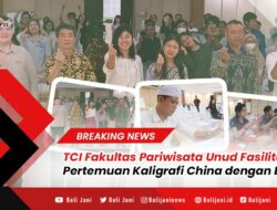 TCI Fakultas Pariwisata Unud Fasilitasi Pertemuan Kaligrafi China dengan Bali