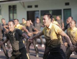 Olahraga Bersama Dalam Rangka HUT Bhayangkara ke-77, TNI-Polri Makin Kuat Mewujudkan Sinegritas dan Kebersamaan Wujudkan Keamanan