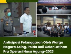 Antisipasi Pelanggaran Oleh Warga Negara Asing, Polda Bali Gelar Latihan Pra Operasi Nusa Agung-2023