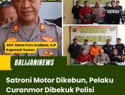 Satroni Motor Dikebun, Pelaku Curanmor Dibekuk Polisi