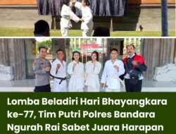 Lomba Beladiri Hari Bhayangkara ke-77, Tim Putri Polres Bandara Ngurah Rai Sabet Juara Harapan