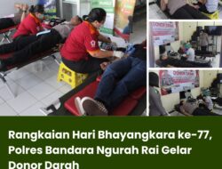 Rangkaian Hari Bhayangkara ke-77, Polres Bandara Ngurah Rai Gelar Donor Darah