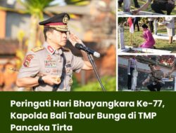 Peringati Hari Bhayangkara Ke-77, Kapolda Bali Tabur Bunga di TMP Pancaka Tirta