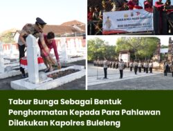 Tabur Bunga Sebagai Bentuk Penghormatan Kepada Para Pahlawan Dilakukan Kapolres Buleleng