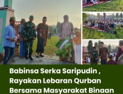 Babinsa Serka Saripudin , Rayakan Lebaran Qurban Bersama Masyarakat Binaan
