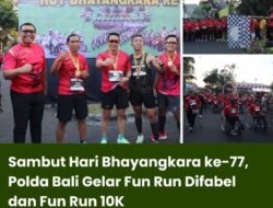 Sambut Hari Bhayangkara ke-77, Polda Bali Gelar Fun Run Difabel dan Fun Run 10K