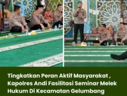 Tingkatkan Peran Aktif Masyarakat, Kapolres Andi Fasilitasi Seminar Melek Hukum Di Kecamatan Gelumbang