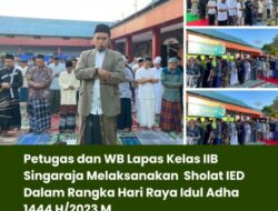 Petugas dan WB Lapas Kelas IIB Singaraja Melaksanakan Sholat IED Dalam Rangka Hari Raya Idul Adha 1444 H/2023 M