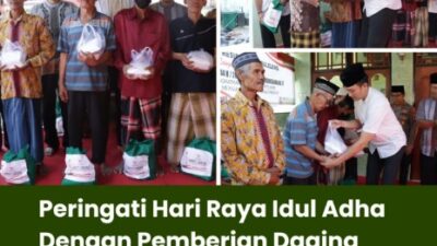 Peringati Hari Raya Idul Adha Dengan Pemberian Daging Kurban Dan Sembako