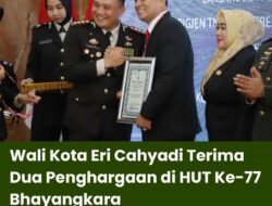 Wali Kota Eri Cahyadi Terima Dua Penghargaan di HUT Ke-77 Bhayangkara