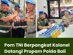 Pom TNI Berpangkat Kolonel Datangi Propam Polda Bali