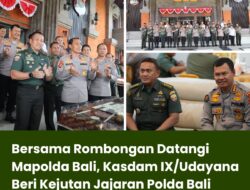 Bersama Rombongan Datangi Mapolda Bali, Kasdam IX/Udayana Beri Kejutan Jajaran Polda Bali
