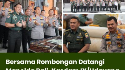 Bersama Rombongan Datangi Mapolda Bali, Kasdam IX/Udayana Beri Kejutan Jajaran Polda Bali