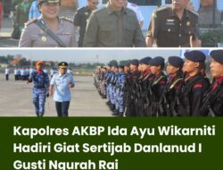 Kapolres AKBP Ida Ayu Wikarniti Hadiri Giat Sertijab Danlanud I Gusti Ngurah Rai
