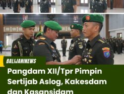 Pangdam XII/Tpr Pimpin Sertijab Aslog, Kakesdam dan Kasansidam