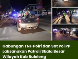 Gabungan TNI-Polri dan Sat Pol PP Laksanakan Patroli Skala Besar Wilayah Kab Buleleng