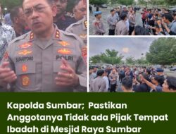 Kapolda Sumbar; Pastikan Anggotanya Tidak ada Pijak Tempat Ibadah di Mesjid Raya Sumbar