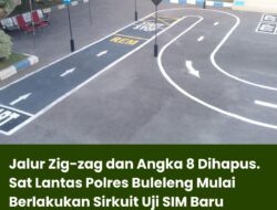 Jalur Zig-zag dan Angka 8 Dihapus.  Sat Lantas Polres Buleleng Mulai Berlakukan Sirkuit Uji SIM Baru