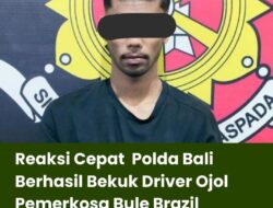 Reaksi Cepat Polda Bali Berhasil Bekuk Driver Ojol Pemerkosa Bule Brazil