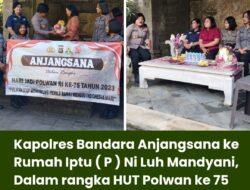 Kapolres Bandara Anjangsana ke Rumah Iptu ( P ) Ni Luh Mandyani, Dalam rangka HUT Polwan ke 75