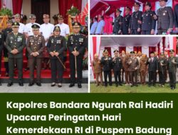 Kapolres Bandara Ngurah Rai Hadiri Upacara Peringatan Hari Kemerdekaan RI di Puspem Badung