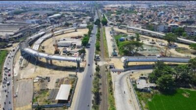 Jalan layang Aloha Sidoarjo Pembangunannya Terus Dikebut