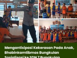 Mengantisipasi Kekerasan Pada Anak, Bhabinkamtibmas Bungkulan Sosialisasi ke SDN 7 Bungkulan