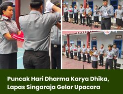 Puncak Hari Dharma Karya Dhika, Lapas Singaraja Gelar Upacara