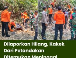 Dilaporkan Hilang, Kakek Dari Petandakan Ditemukan Meninggal