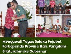 Mengawali Tugas Selaku Pejabat Forkopimda Provinsi Bali, Pangdam Silaturahmi ke Gubernur