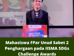 Mahasiswa FPar Unud Sabet 2 Penghargaan pada IISMA SDGs Challenge Awards