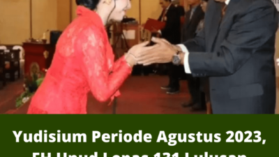 Yudisium Periode Agustus 2023, FH Unud Lepas 131 Lulusan