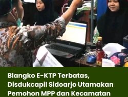 Blangko E-KTP Terbatas, Disdukcapil Sidoarjo Utamakan Pemohon MPP dan Kecamatan