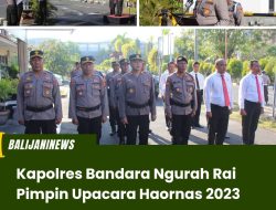 Kapolres Bandara Ngurah Rai Pimpin Upacara Haornas 2023