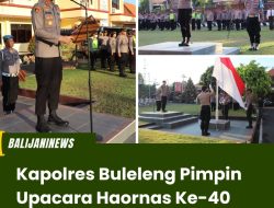 Kapolres Buleleng Pimpin Upacara Haornas Ke-40