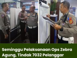 Seminggu Pelaksanaan Ops Zebra Agung, Tindak 7032 Pelanggar